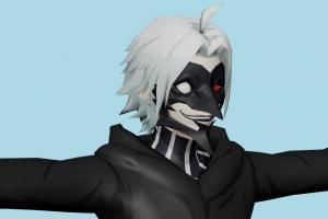 Seidou Takizawa Tokyo-Ghoul, hero, people, human, xna, characters, rigged